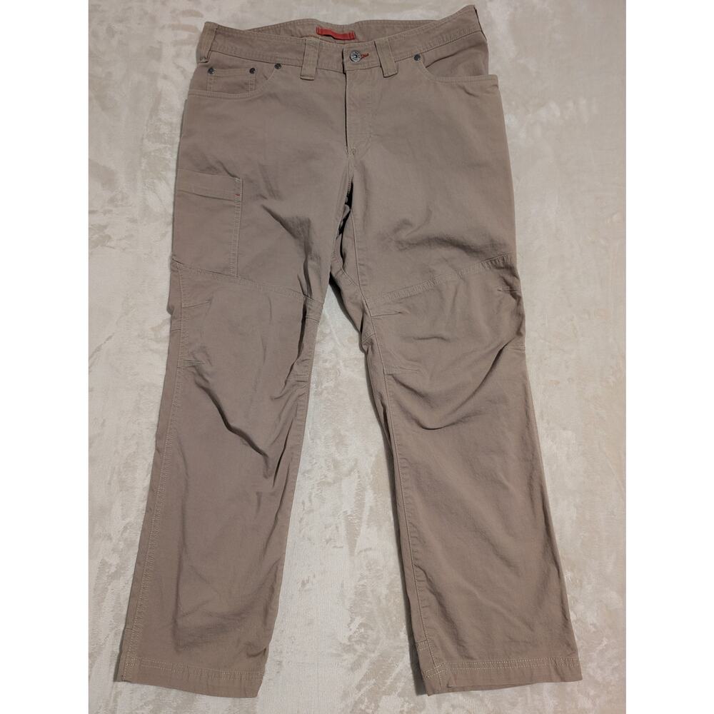 L.L. Bean Riverton Utility Pants Mens 34x29 Tan Heavy Duty Stretch Canvas 509472